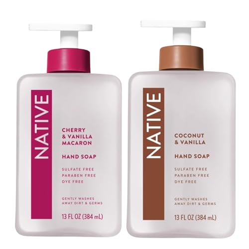 Sulfate-Free Hand Soap Set with Cherry Vanilla Macaron & Coconut Vanilla, 13 Fl Oz, 2-Pack