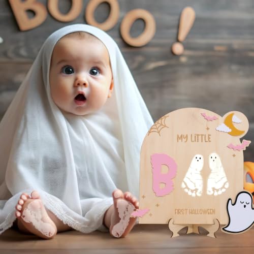 First Halloween Baby Wood Sign - Milestone Keepsake for Nursery & Photos