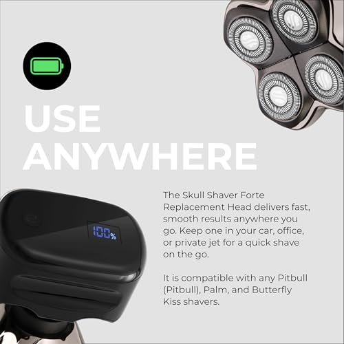 Skull Shaver Forte PRO 4 Rotary Blade Replacement for Wet & Dry Shavers