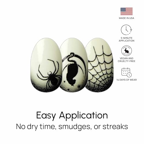 Nail Polish Strips - 16 Double-Ended Halloween Midnight Fright Design