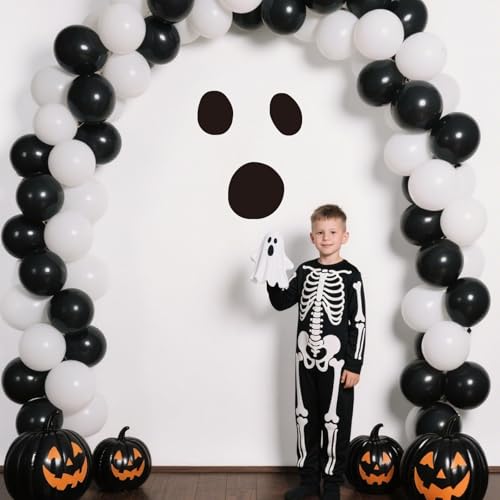 Halloween Ghost Backdrop Stickers - Spooky White Ghost Decals for Party Decorations