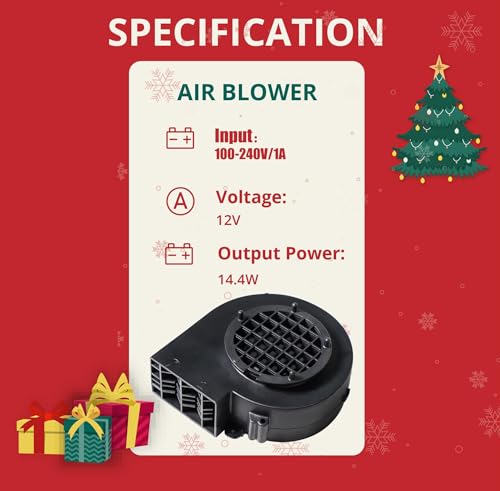 12V 1500mA Inflatable Fan Replacement for Christmas & Halloween Inflatables