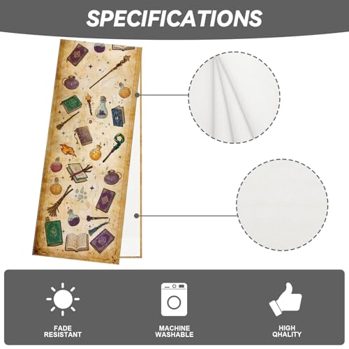 Halloween Table Runner 13x48 Inch - Spooky Kitchen Dining Decor, Reusable Polyester