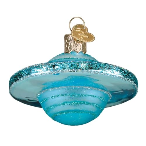Uranus Glass Christmas Ornament - Handcrafted Space Decor for Tree
