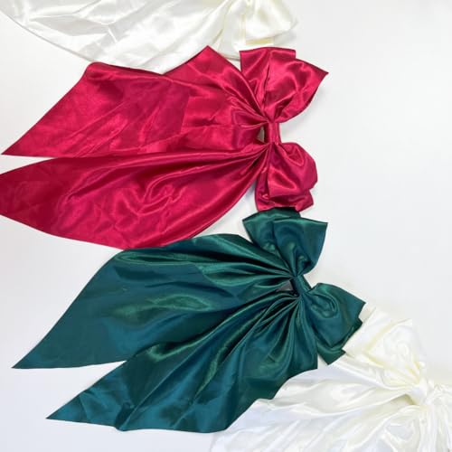 Christmas Bow Garland - Holiday Party Decorations for Home & Events, 6 Bows