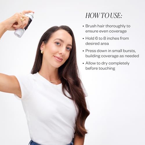 Root Touch-Up Spray for Gray Coverage, Waterproof & Sweat-Resistant - Black Hair, 2 oz