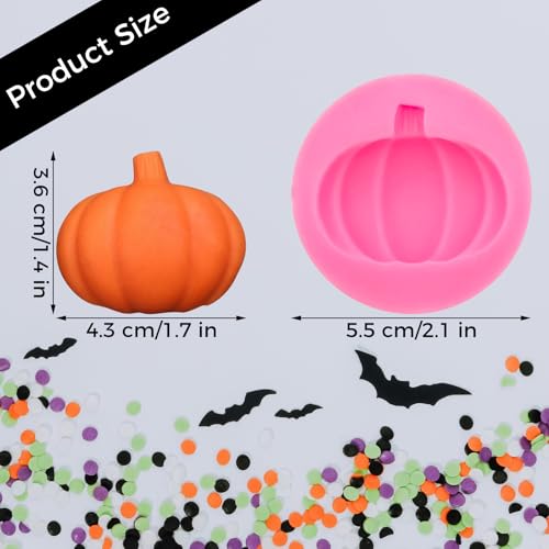 Halloween Pumpkin Silicone Mold for Cake Candy Chocolate Decorations - 4 Pieces
