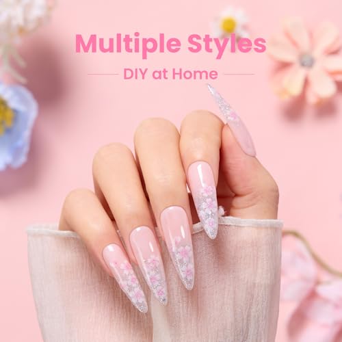 Multicolor 30 Sheets Flower Nail Art Stickers 3D Heart & Flower Designs - G