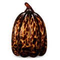 Large Tortoiseshell Glass Pumpkin Halloween Decor - Fall Thanksgiving Accent