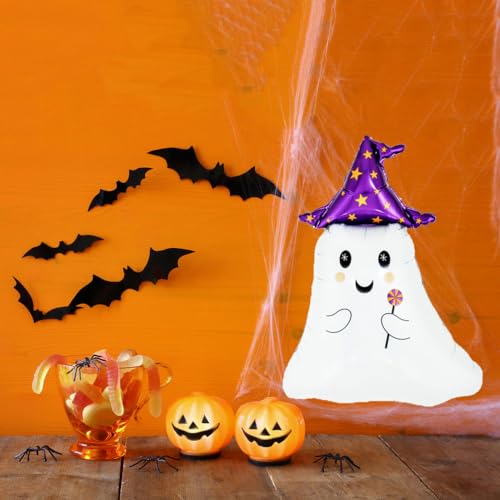 Halloween Ghost Foil Balloons - 5PCS Party Decorations for Ghost Theme