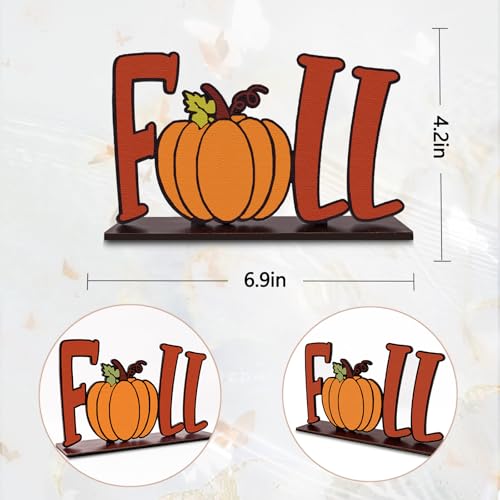 Fall Pumpkin Wooden Table Sign Halloween Farmhouse Decor