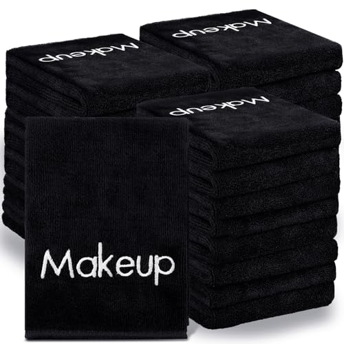 30 Pack Makeup Towels - Black Microfiber Face Washcloths for Deep Cleansing - Classic Variation