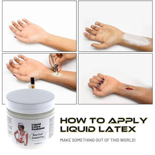 Clear Liquid Latex Body Paint - 4oz Ammonia-Free Cosplay & Special Effects