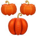Halloween Pumpkin Balloons Set - 3 Assorted Foil & 3D Orange Pumpkins