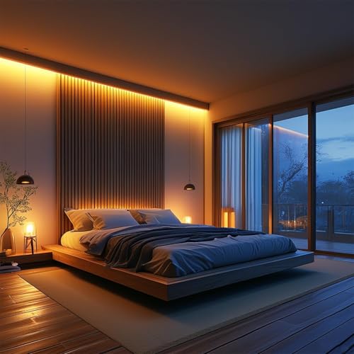 Warm White LED Strip Lights 12V 50ft Dimmable Kit - 600 Inches with Remote & Power Supply