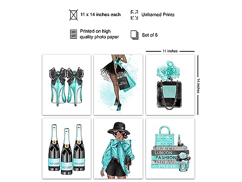 11x14 Wall Art for Women Queen African American Girl Poster Set Home Decor - Black Queen Bedroom & Living Room Artwork - Variation of THIS listing