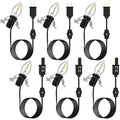 Enhon 6ft LED Light Bulb Accessory Cord with On/Off Switch - 6 Pack (Variation 6)