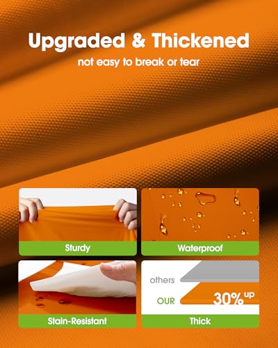 Pureegg Disposable Plastic Tablecloth 84 Inch Round - Orange, 20 Pack