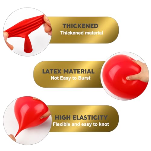 Black Red Confetti Balloon Kit - 60 Latex Balloons for Party Decorations