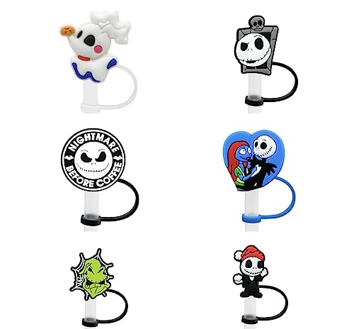 Halloween Bundle 6 Pack 10mm Silicone Straw Toppers Compatible With Stanley 30oz & 40oz Tumblers