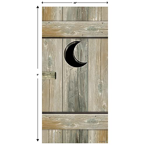 Rustic Desert 3-Piece Western Outhouse Door Covers for Cowboy Party Decorations - Indoor & Outdoor