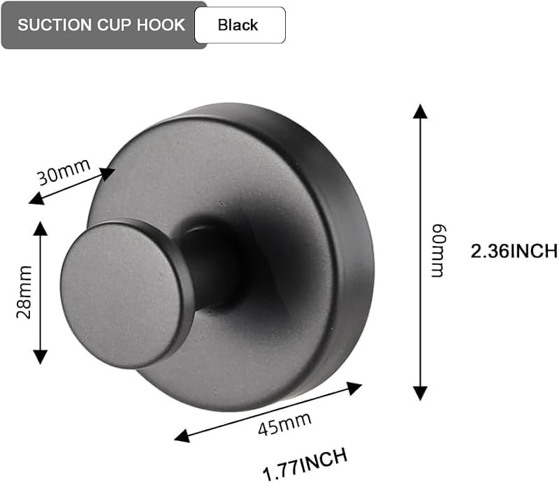 Black Stainless Steel Wreath Hanger with Suction Cup - 3 Pack Fall Halloween Christmas Decor
