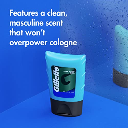 Men's After Shave Gel - Calms Sensitive Skin, Refreshing, 2.5 oz Pack of 6