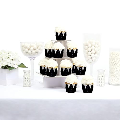 Halloween Goth Girl Cupcake Wrappers Set of 12 - Adjustable Black and Purple Decorations