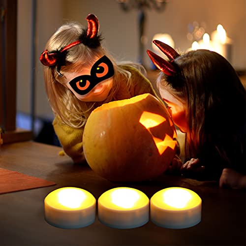 White LED Jack-O-Lantern Pumpkin Lights with Remote 3-Pack for Halloween