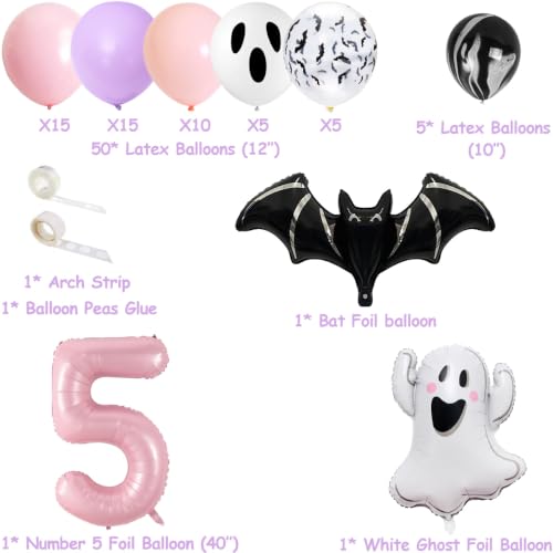 Party Kit with Banner Balloons Cake Topper and Garland for Halloween & Birthday Celebrations