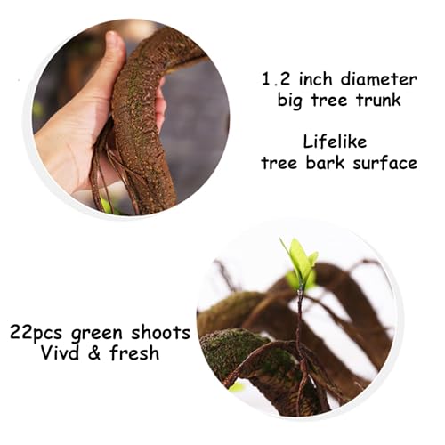 63-Inch Realistic Ivy Wood Vine Garland with Leaf Wall Hanging Decor