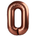 40 Inch Number 0 Balloon - Dark Brown Birthday Decorations for Party