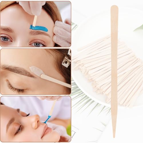 Pointed Handle Wooden Waxing Sticks 1200 Pack Small Wax Applicators for Hair Removal