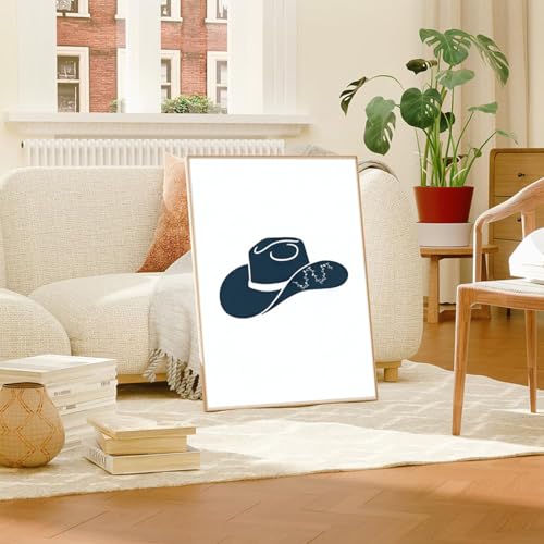 Blue Coastal Cowgirl Canvas Wall Art Posters - Unframed 12x16 Inch