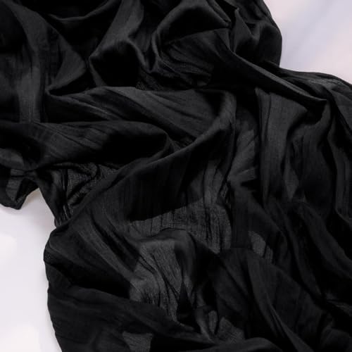 Black Halloween Fall Cheesecloth Table Runner 10 Ft 3-Pack - Gothic Decor