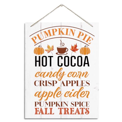 Fall Sign 01 - Rustic Autumn Wooden Wall Plaque for Kitchen & Home Decor