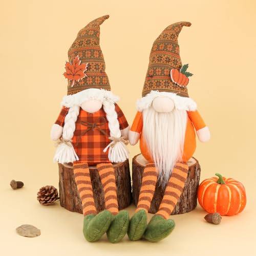 Fall Gnome Decor Set - Cute Plush Autumn Tabletop Home Decorations