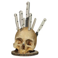 Skeleton Knife Holder for Kitchen - Spooky Skull Head Rack for Kitchen Storage