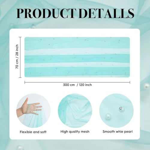 6-Pack Turquoise Gauze Table Runners 28 x 120 Inch - Home Decor