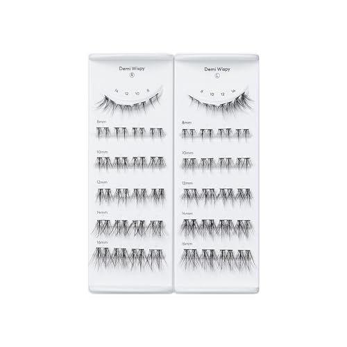Pre-Glued False Eyelash Clusters Demi Wispy 8-16mm Reusable Strip Lashes