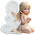 Kneeling Fairy Silicone Mold Forest Elf Girl Cake Decorating Mold - Style J