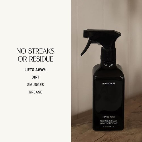 Homecourt All-Purpose Surface Cleaner Spray, Lifts Away Dirt, Smudges & Grease, For Bathroom, Kitchen & more, Clean Formula, Mandarin Basile, 16 fl oz, 2.0