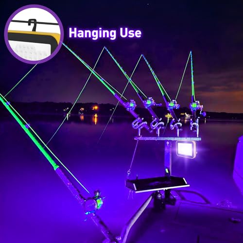 Rechargeable LED Black Light 2 Pack - Portable UV Flood Light for Party Halloween Fishing