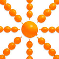 PartyWoo Orange Linking Balloons 6 Inch 100pcs for Party Decorations - Variation Y9