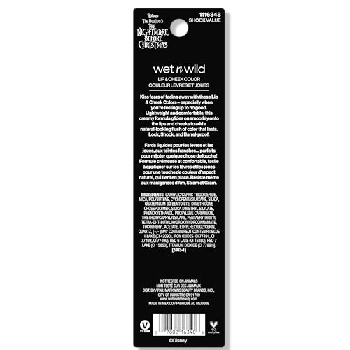 Wet n Wild Nightmare Before Christmas Lip & Cheek Color - Shock Value 1 Count