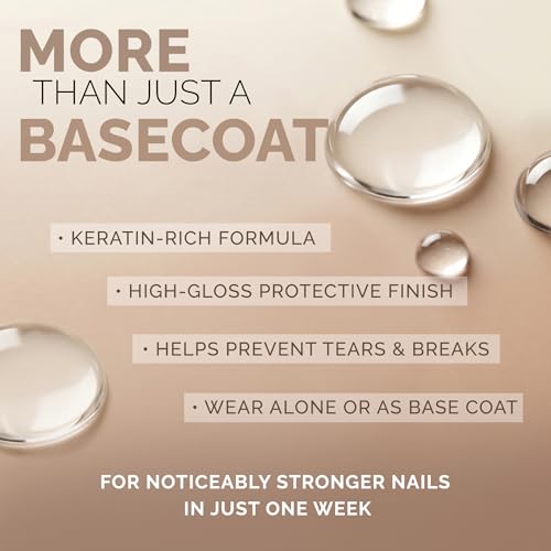 Nail Strengthener & Keratin Treatment Gel Coat - Clear, Quick Dry