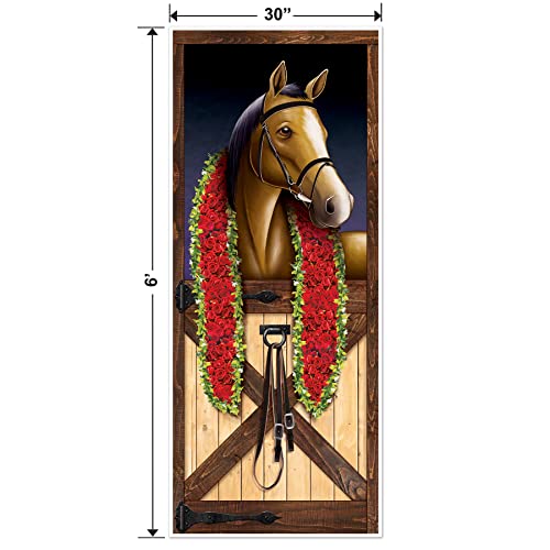 Horse Racing Door Covers - 2 Pack, 6ft x 30in Equestrian Party Decorations - Horse / 2 Pack