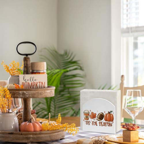 Fall Acrylic Napkin Holder for Table Decor - Autumn Themed Tissue Dispenser