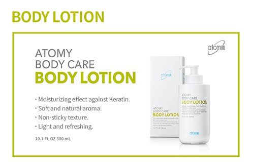 BC233 Korean Body Care Body Lotion (300ml 10.1 fl oz.) Non-Sticky Texture, Light and Refreshing