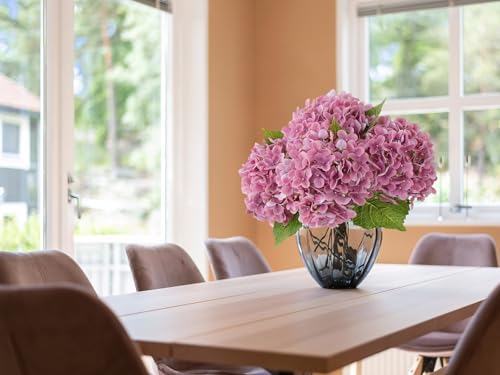 Dark Pink Artificial Hydrangea Flowers 20-Inch 4-Pack for Wedding & Home Decor